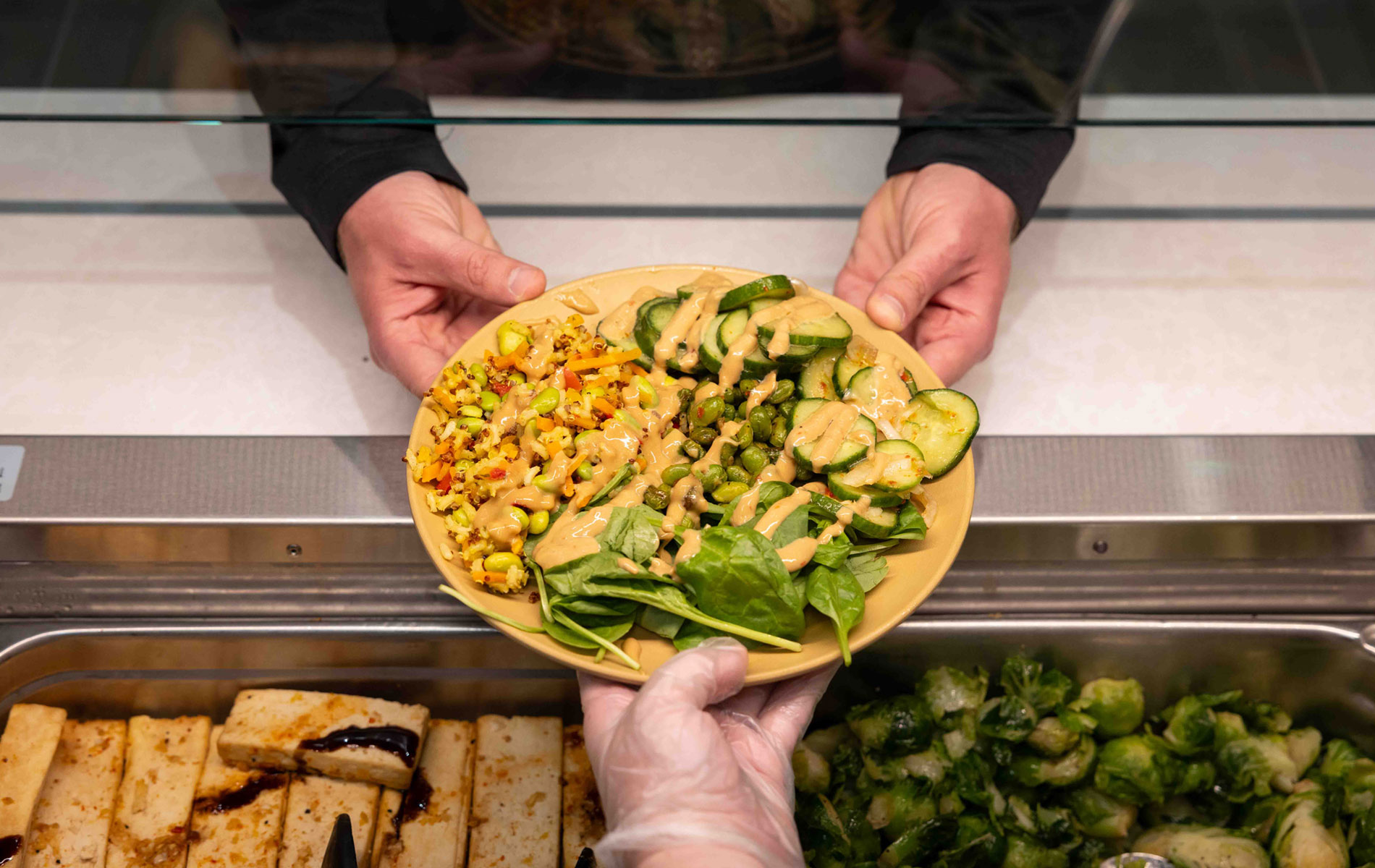 A meal being served at an Appalachian State University Campus Dining hall.