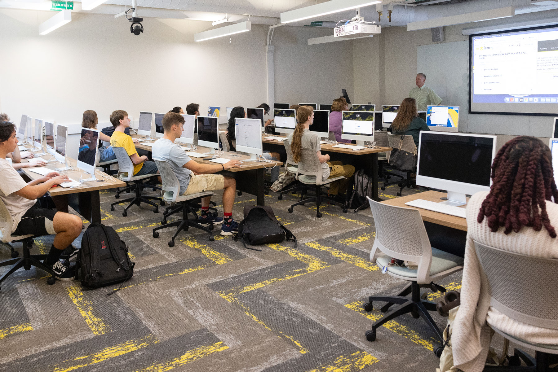 App State students are pictured during the first week of fall 2026 classes in a newly renovated space in Edwin Duncan Hall