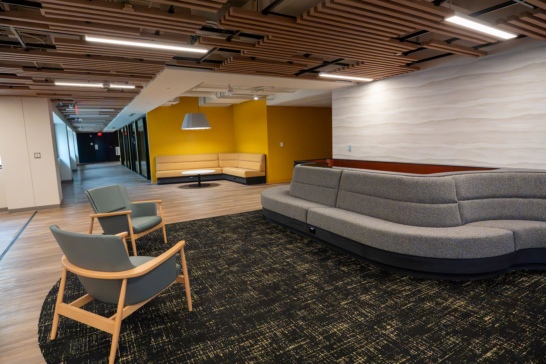 Lounge/study areas at the App State Hickory campus.