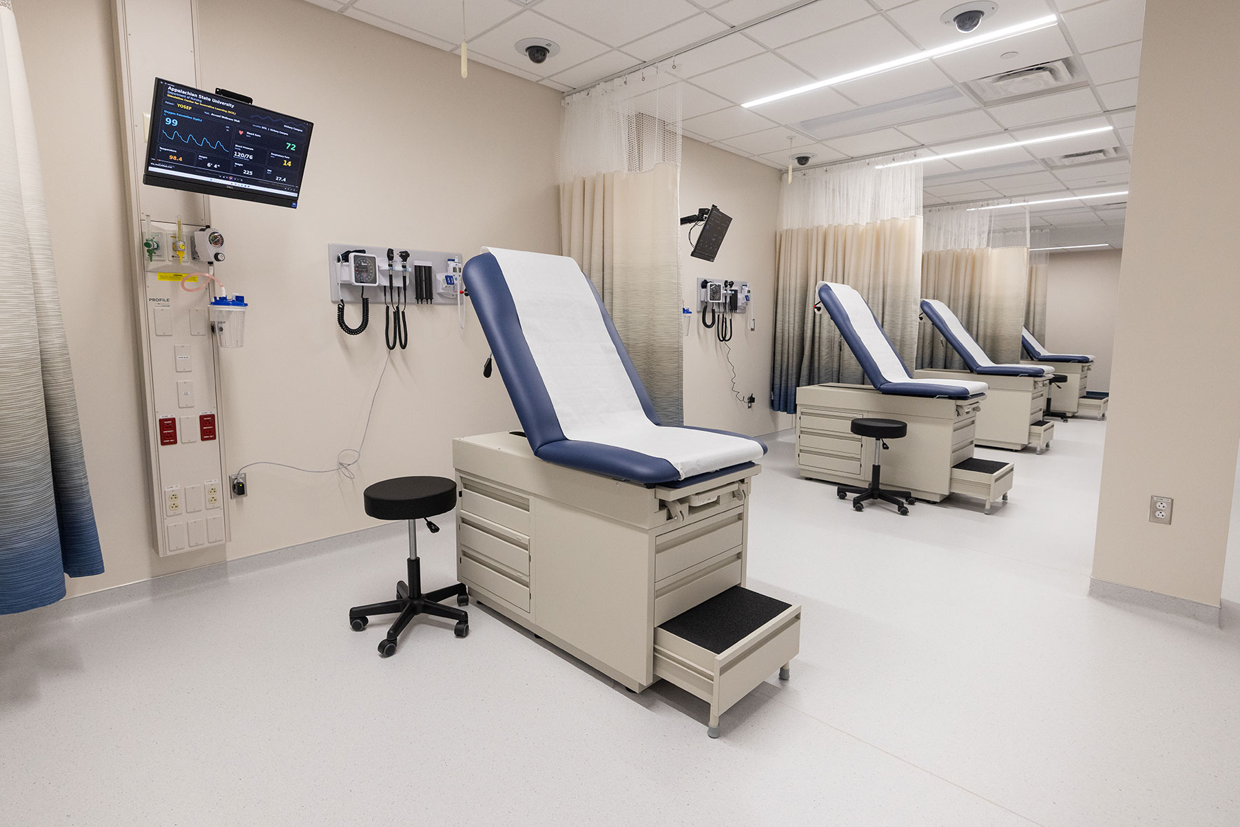 The new nursing simulation laboratory space at App State’s Hickory campus, created as part of second-floor renovations to the facility.