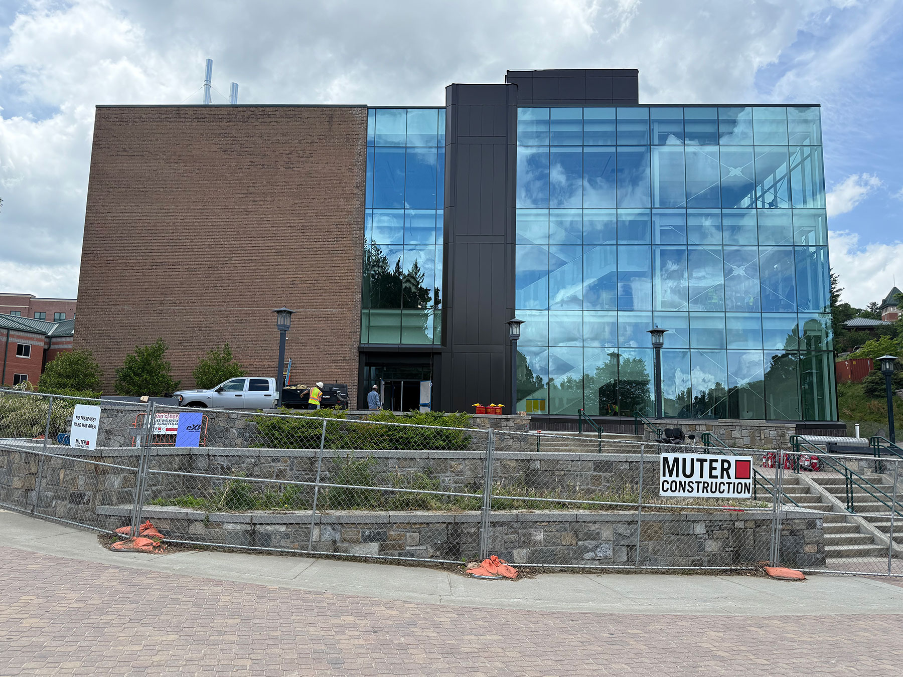 A street-level view of Wey Hall, slated to open fall 2025.