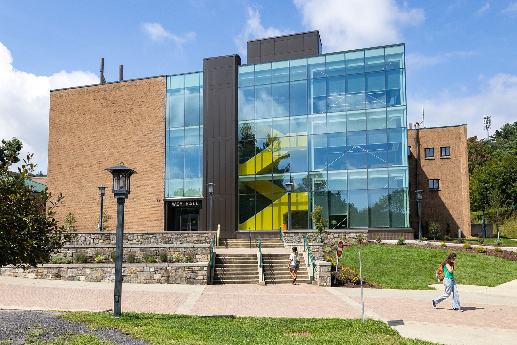 App State's fully renovated Wey Hall is pictured during the first week of classes for the fall 2025 semester